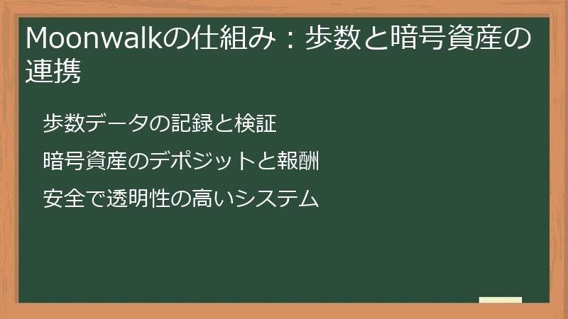 Moonwalkの仕組み：歩数と暗号資産の連携