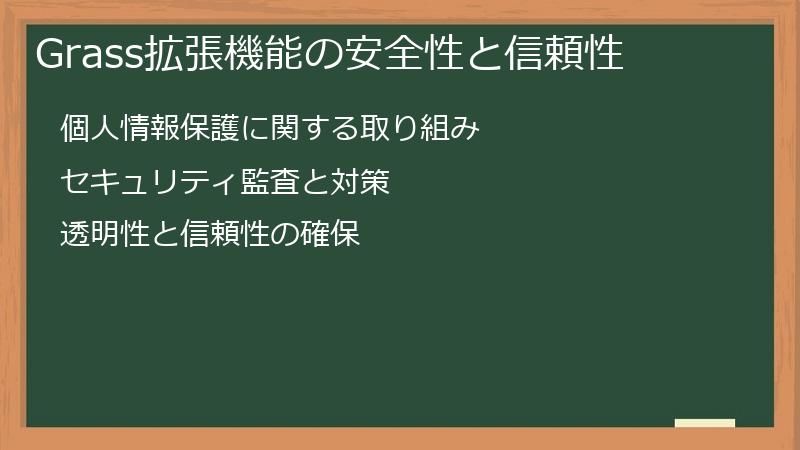Grass拡張機能の安全性と信頼性