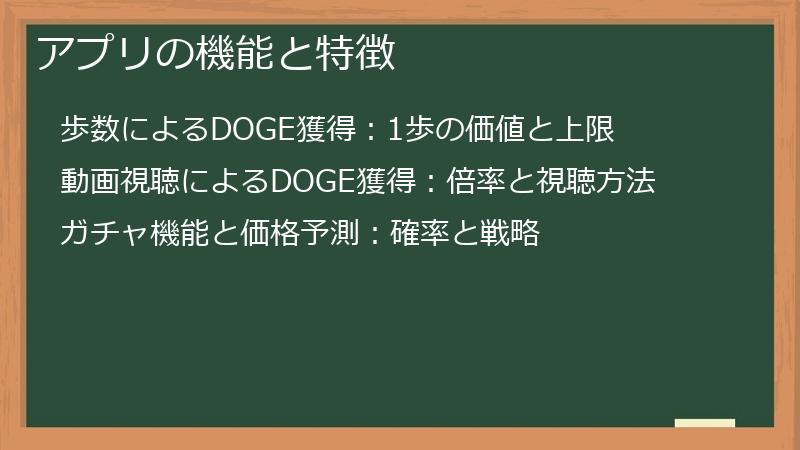 アプリの機能と特徴