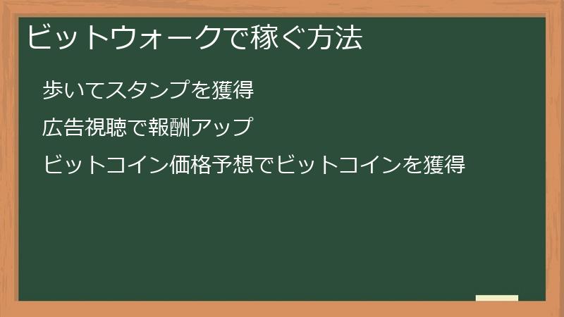ビットウォークで稼ぐ方法