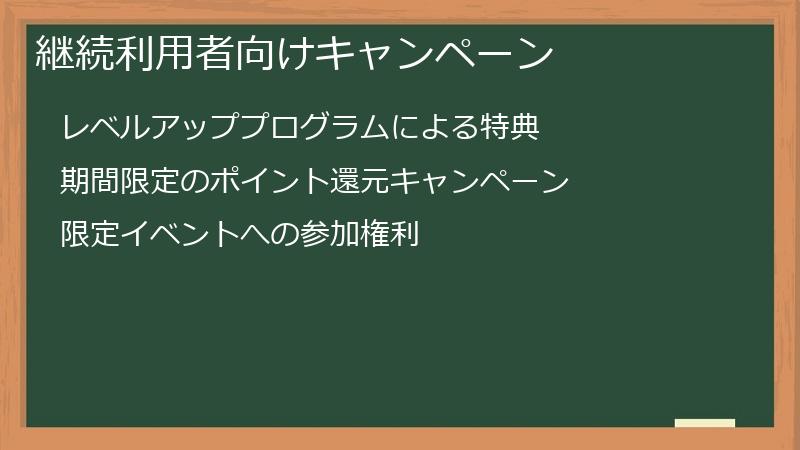 継続利用者向けキャンペーン