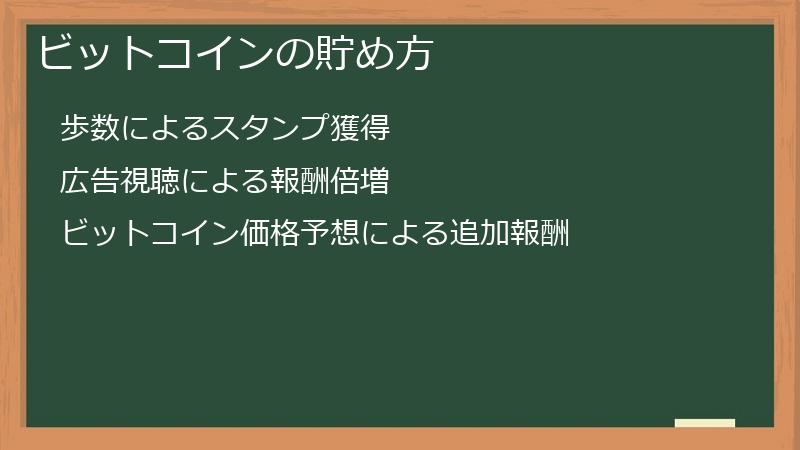 ビットコインの貯め方