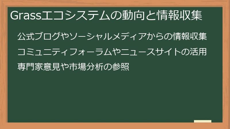 Grassエコシステムの動向と情報収集