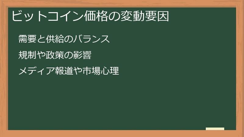 ビットコイン価格の変動要因