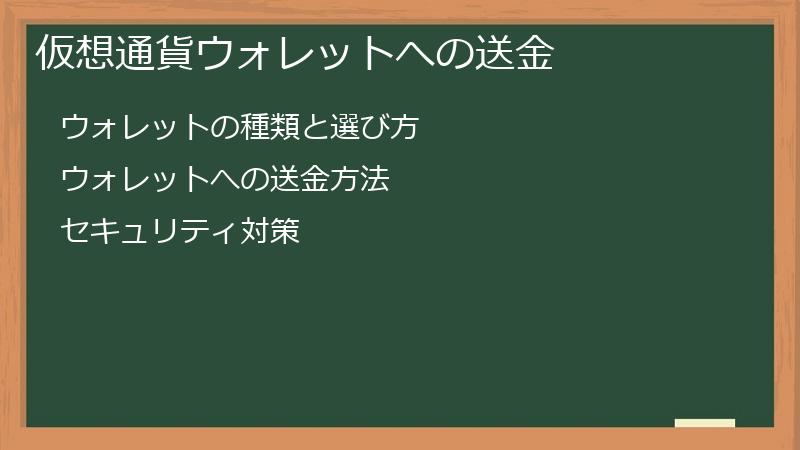 仮想通貨ウォレットへの送金