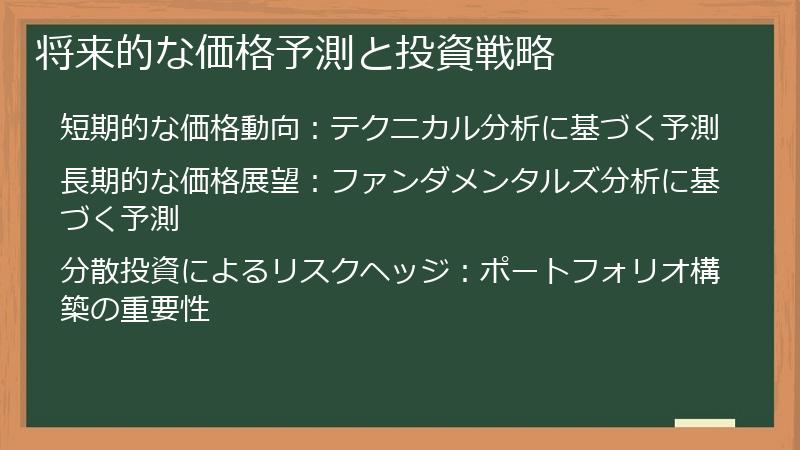 将来的な価格予測と投資戦略