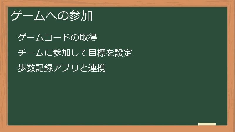 ゲームへの参加