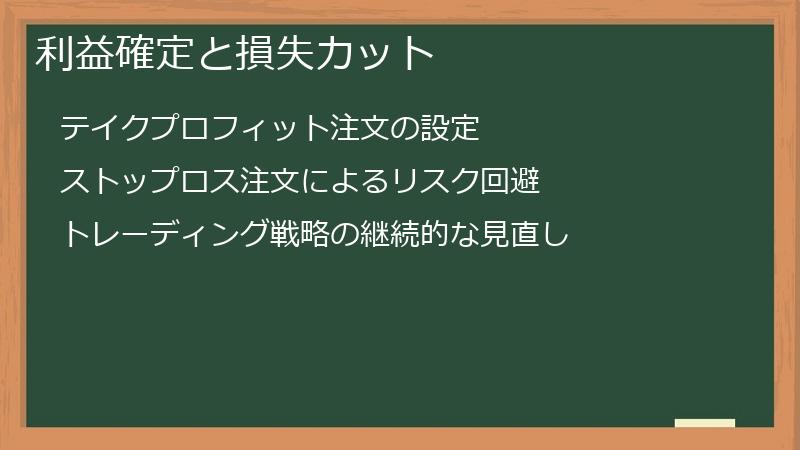 利益確定と損失カット
