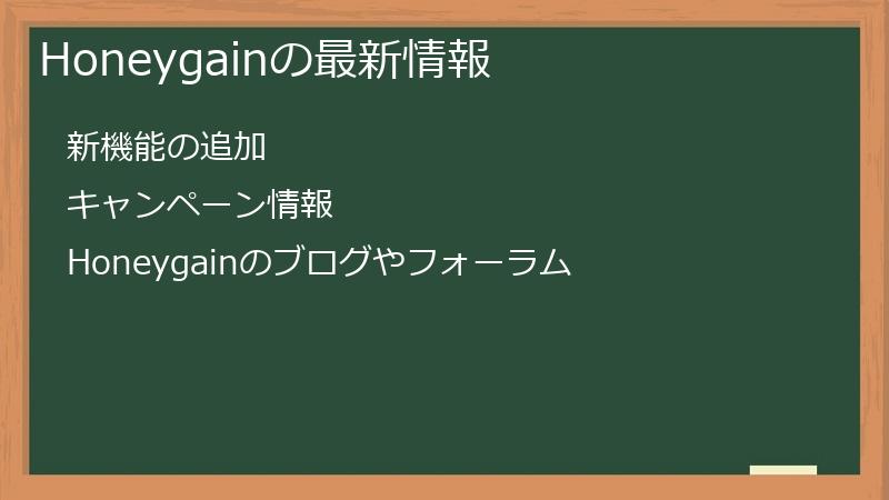 Honeygainの最新情報