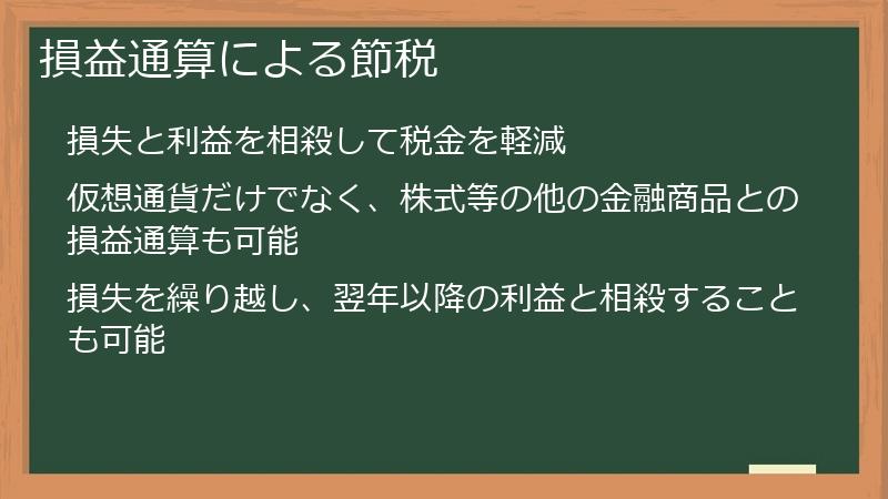損益通算による節税