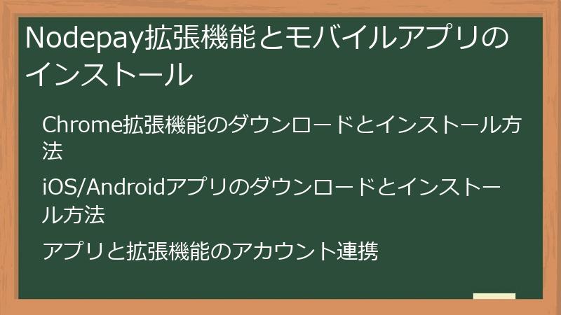 Nodepay拡張機能とモバイルアプリのインストール
