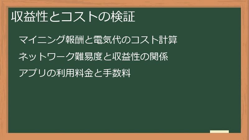 収益性とコストの検証