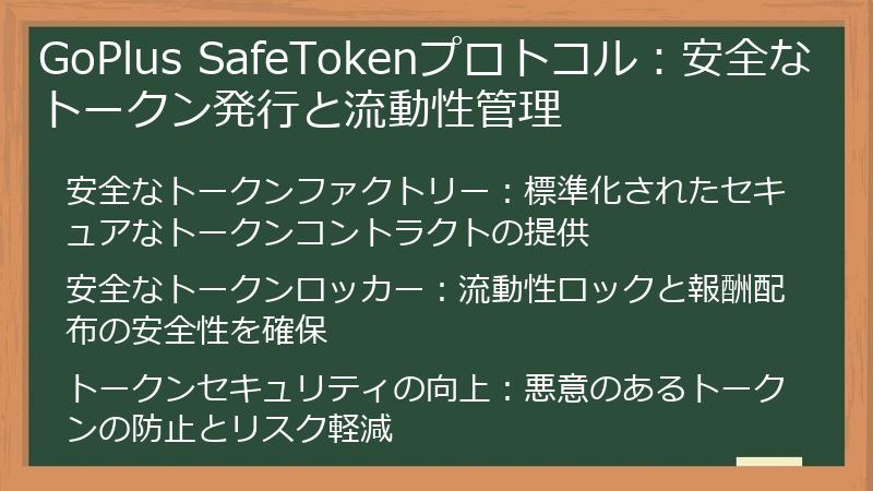 GoPlus SafeTokenプロトコル：安全なトークン発行と流動性管理