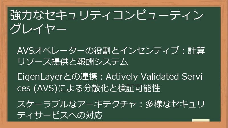 強力なセキュリティコンピューティングレイヤー