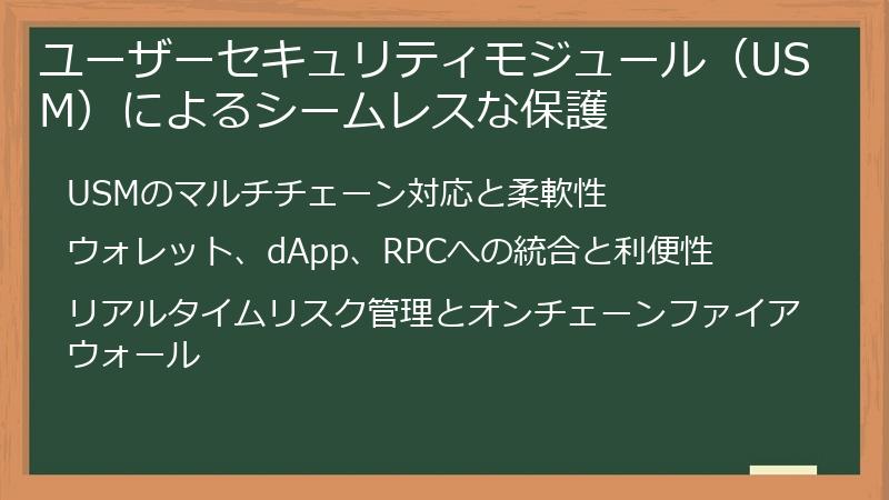 ユーザーセキュリティモジュール（USM）によるシームレスな保護