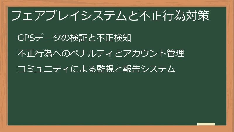 フェアプレイシステムと不正行為対策