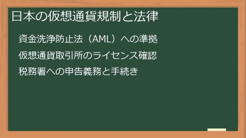 日本の仮想通貨規制と法律