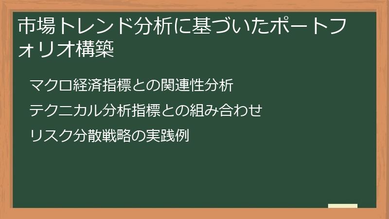 市場トレンド分析に基づいたポートフォリオ構築