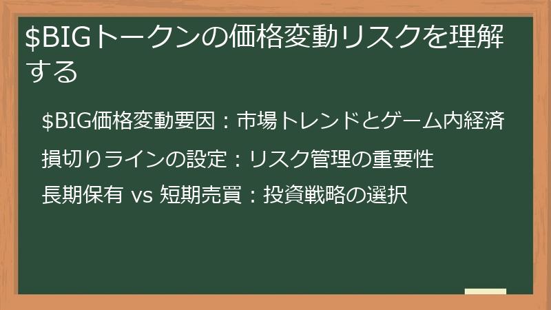 $BIGトークンの価格変動リスクを理解する