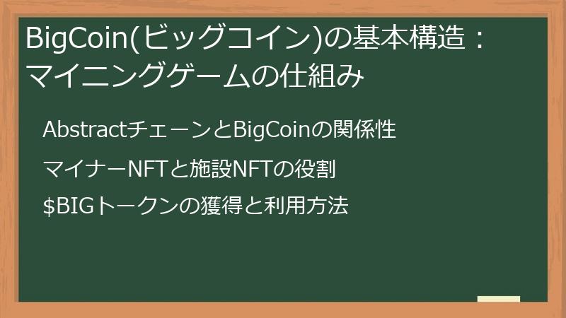 BigCoin(ビッグコイン)の基本構造：マイニングゲームの仕組み
