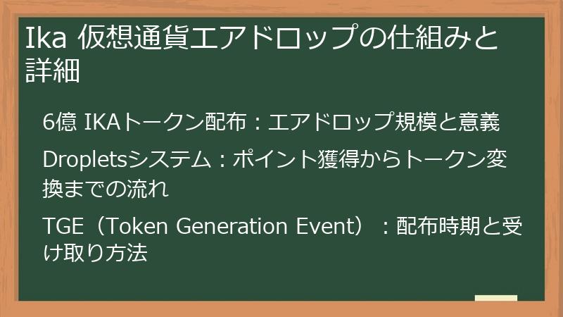 Ika 仮想通貨エアドロップの仕組みと詳細