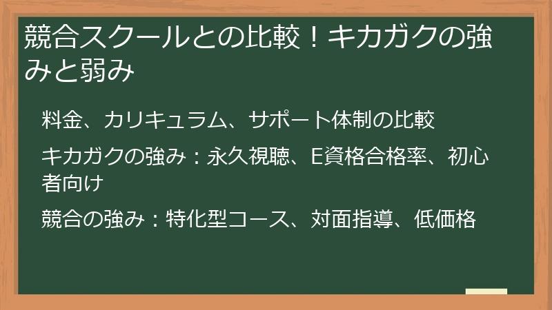 競合スクールとの比較！キカガクの強みと弱み