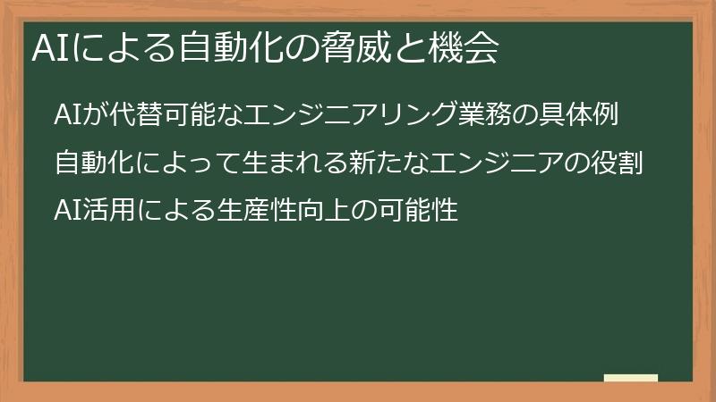 AIによる自動化の脅威と機会