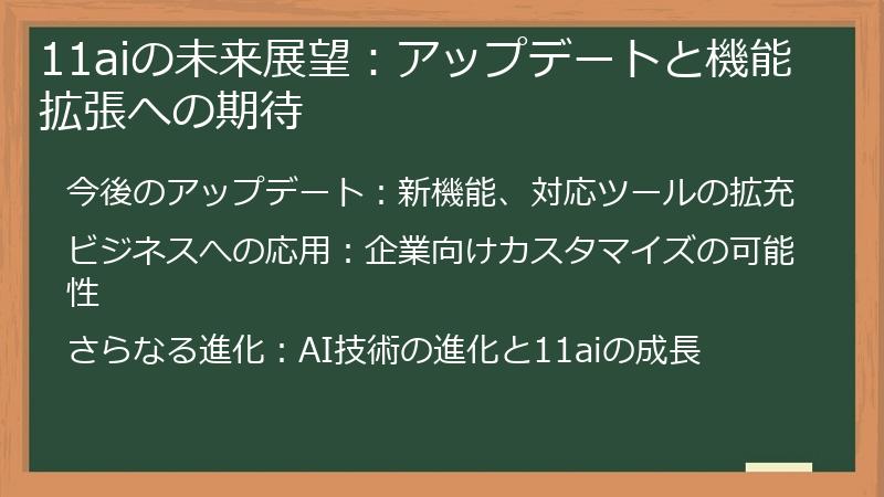 11aiの未来展望：アップデートと機能拡張への期待