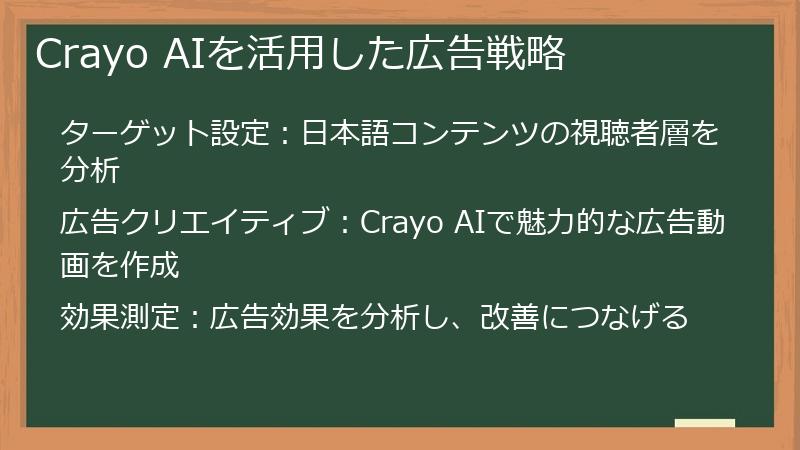 Crayo AIを活用した広告戦略