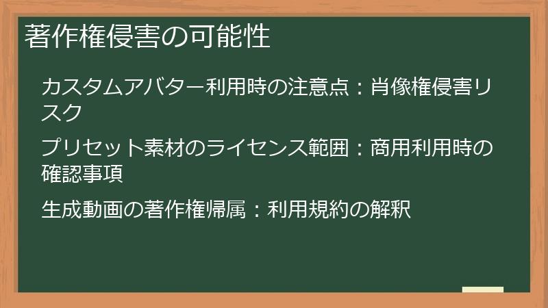 著作権侵害の可能性