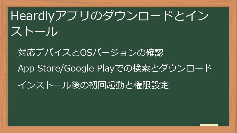 Heardlyアプリのダウンロードとインストール