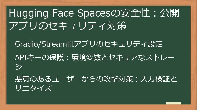 Hugging Face Spacesの安全性：公開アプリのセキュリティ対策