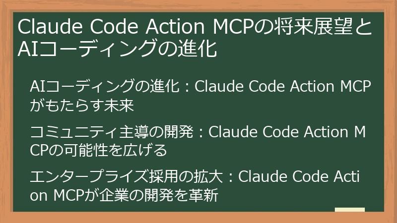 Claude Code Action MCPの将来展望とAIコーディングの進化