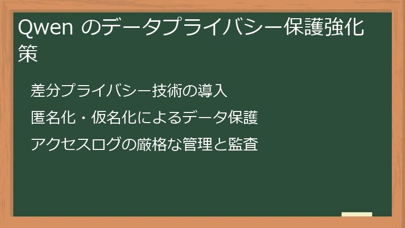 Qwen のデータプライバシー保護強化策