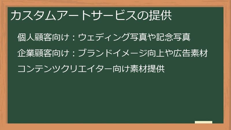カスタムアートサービスの提供