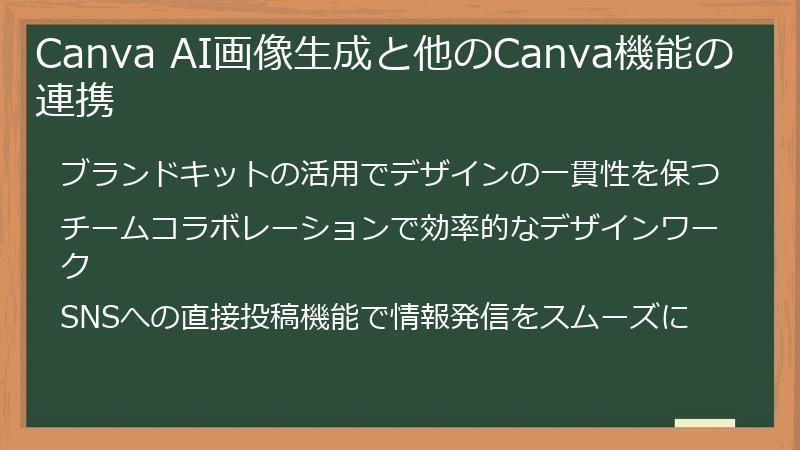 Canva AI画像生成と他のCanva機能の連携