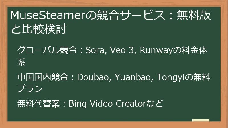 MuseSteamerの競合サービス：無料版と比較検討