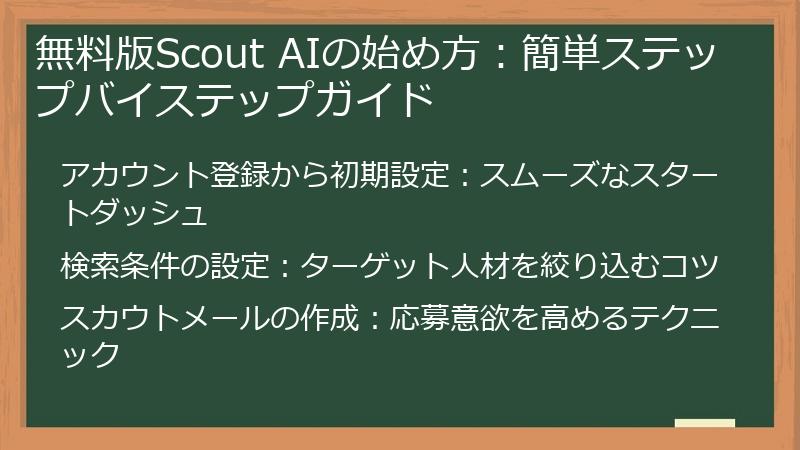 無料版Scout AIの始め方：簡単ステップバイステップガイド