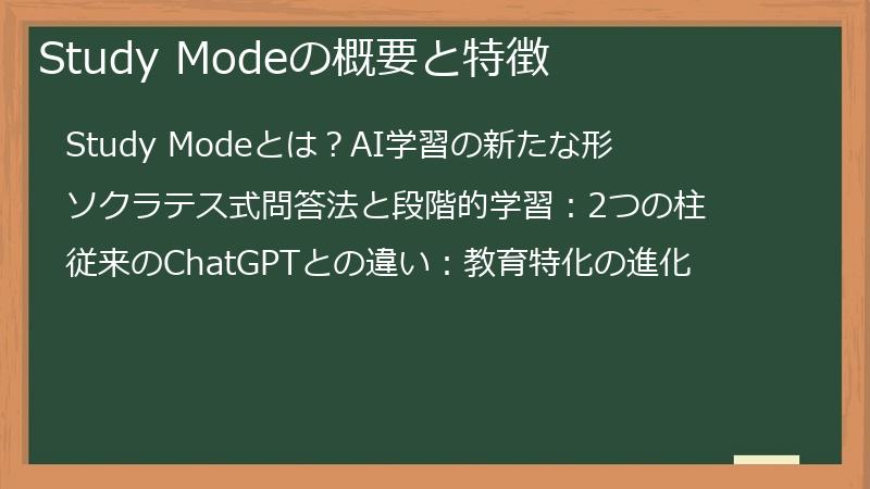 Study Modeの概要と特徴