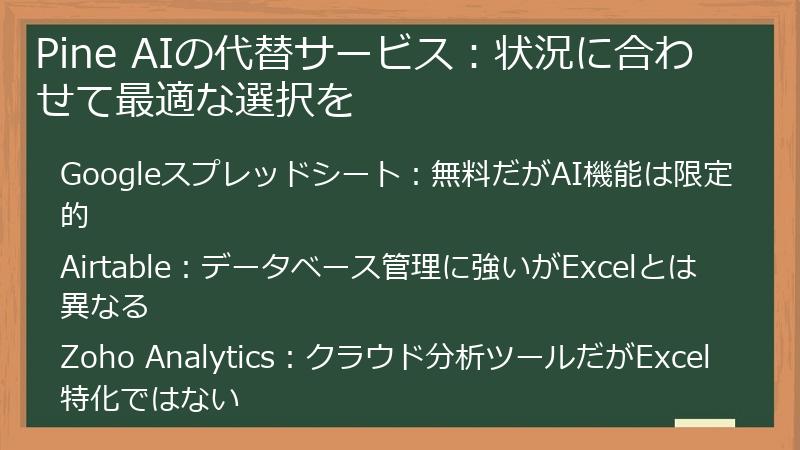 Pine AIの代替サービス:状況に合わせて最適な選択を