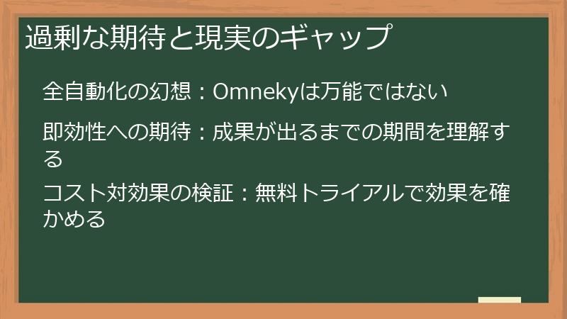 過剰な期待と現実のギャップ