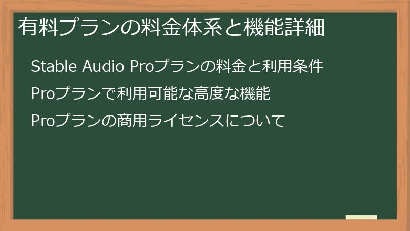 有料プランの料金体系と機能詳細