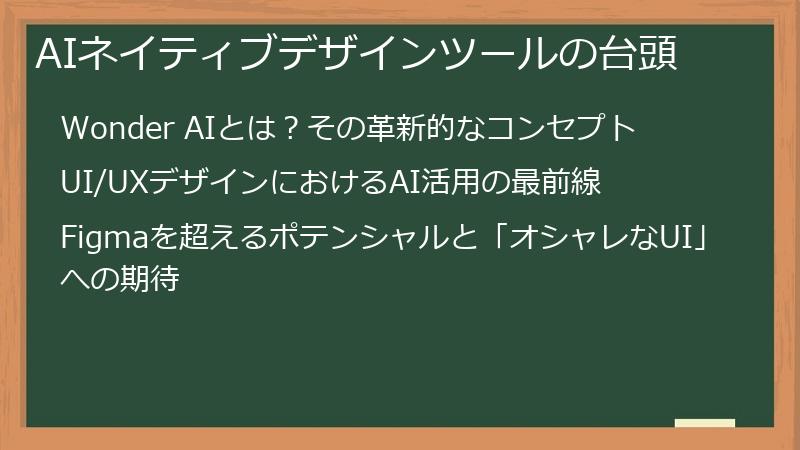 AIネイティブデザインツールの台頭