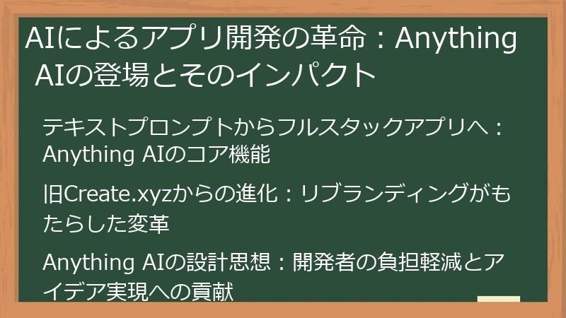 AIによるアプリ開発の革命：Anything AIの登場とそのインパクト