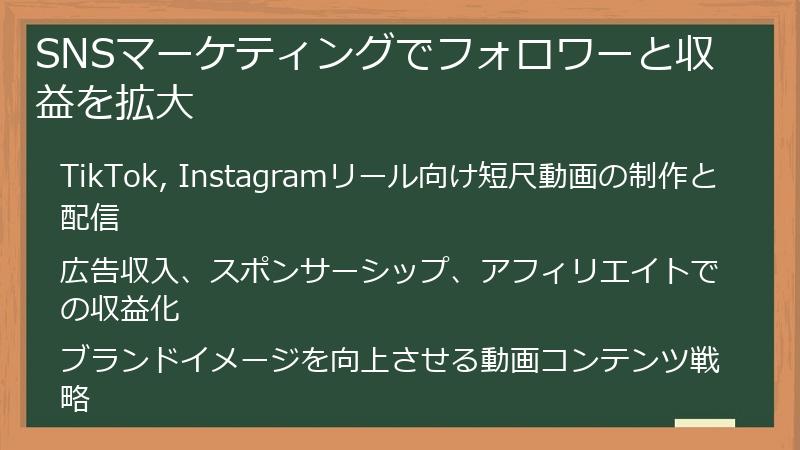 SNSマーケティングでフォロワーと収益を拡大