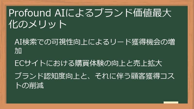 Profound AIによるブランド価値最大化のメリット