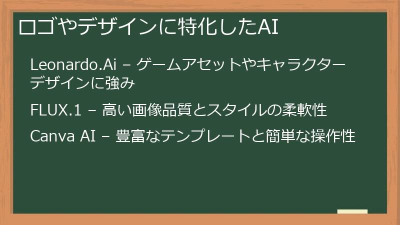 ロゴやデザインに特化したAI