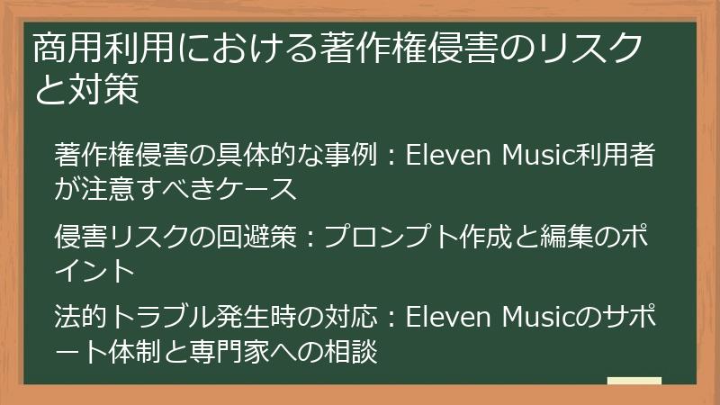 商用利用における著作権侵害のリスクと対策