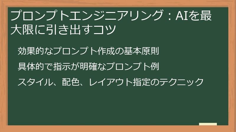 プロンプトエンジニアリング：AIを最大限に引き出すコツ