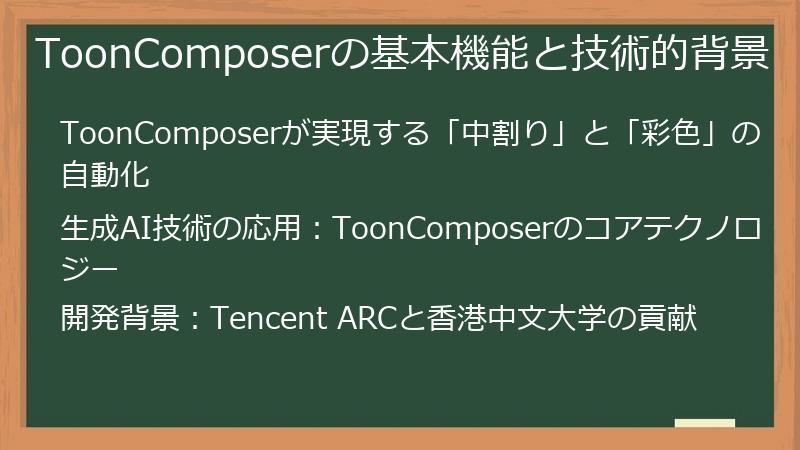 ToonComposerの基本機能と技術的背景